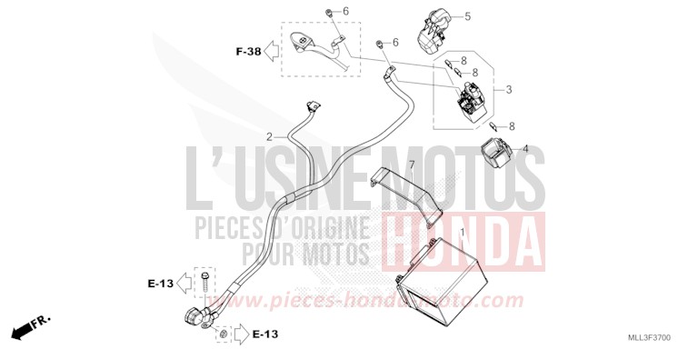 BATTERY for CB1000F "Big One" GRAND PRIX RED (R380) from 2025